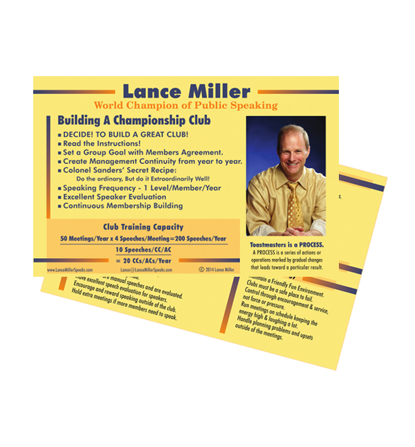 Tips Card - Building A Championship Club