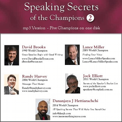 Speaking Secrets of the Champions - Digital Audio Download