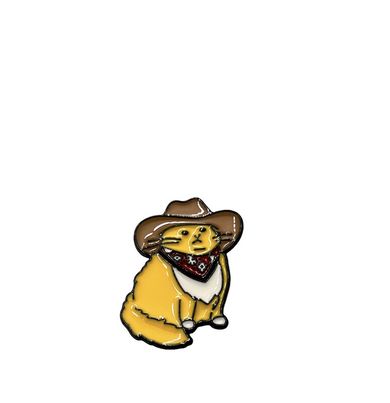 Fat Cat Cowboy Pin