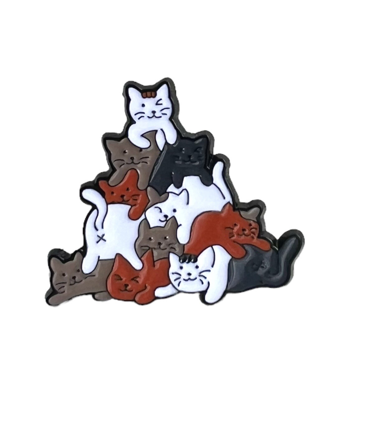 Pile Of Cats Metal Pin