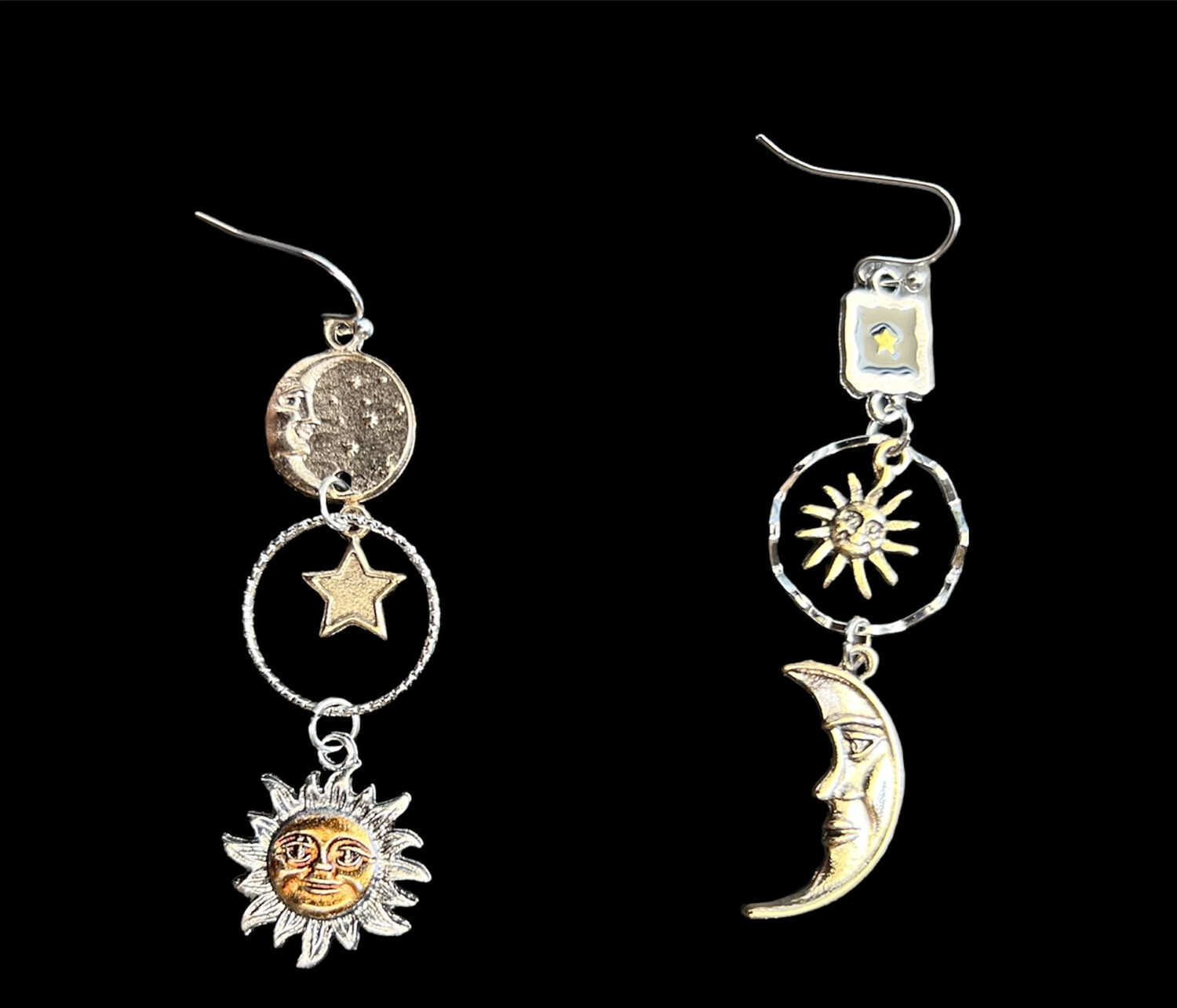 Moon And Sun Fashion Earrings