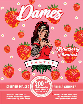 Dames - THC Gummies SOUR STRAWBERRY