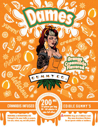 Dames - THC Gummies SOUR ORANGE CREAMSICLE