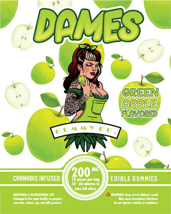 Dames - THC Gummies GREEN APPLE