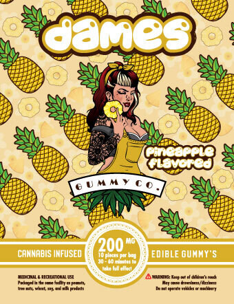 Dames - THC Gummies SOUR PINEAPPLE