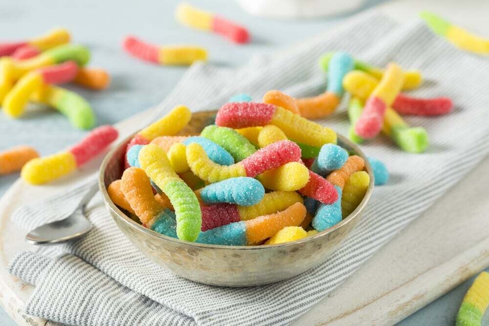 MA Edibles - Sour Worms 10 x 60mg