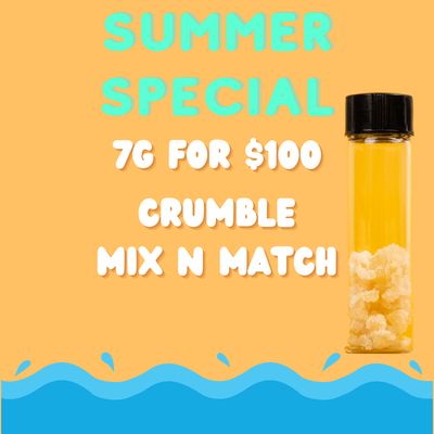 CRUMBLE  buy 6 grams get 1 free