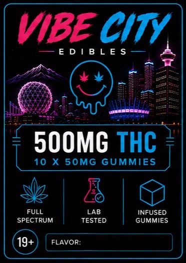 Vibe City - FULL SPECTRUM GUMMIES 500mg