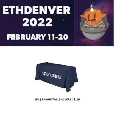 ETHDENVER | 6ft Table Throw Cover