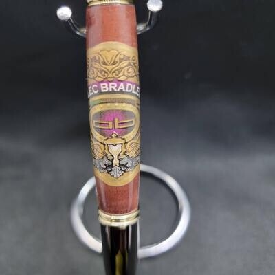 Sierra Style Honduran Alec Bradley Tempus Cigar Band Ballpoint Pen with Gold and Gun Metal Finish
