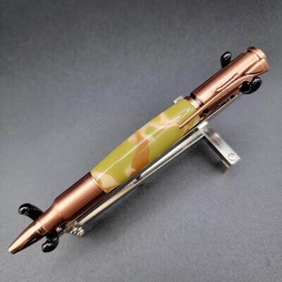 Camo Bolt Action Ballpoint Pen with Antique Copper Finish (Pen Case Sold Separately)