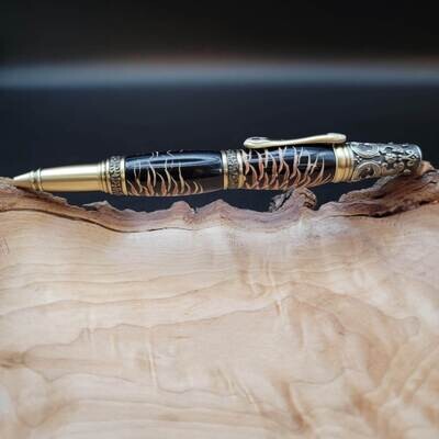 Pinecone Mix Victorian Ballpoint Pen with Antique Brass Finish