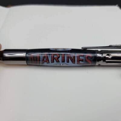 Marines Bolt Action Ballpoint Pen with Gun Metal Finish
