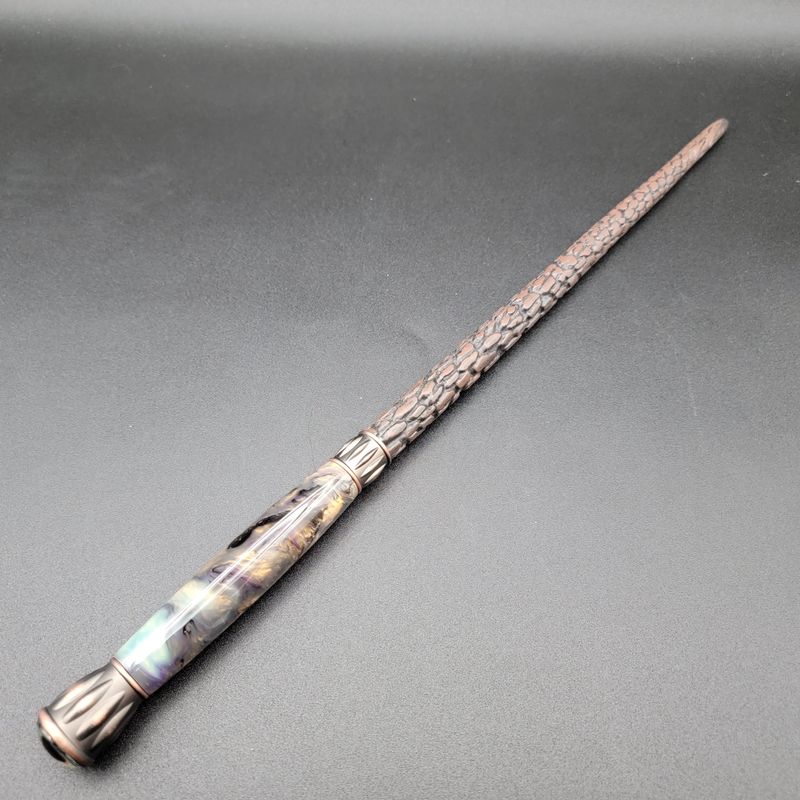 Mother of Pearl Wand with Multicolored Eye Cabochon