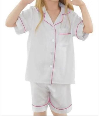 Personalised Pink / White Satin Shorts Pyjamas - Communion