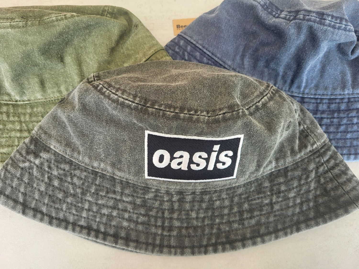 Oasis Logo Distressed Bucket Hat - Various Colours