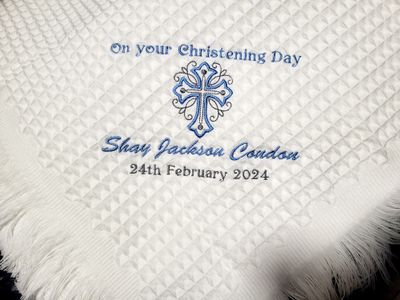 White Christening Shawl - Various Designs