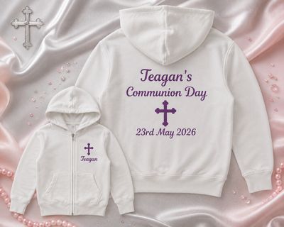 Personalised Communion Zipped Hoodie - Special Offer