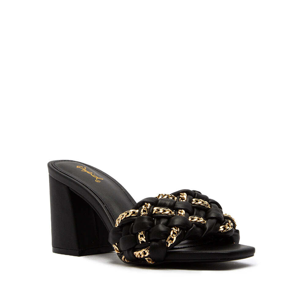 Black Gold Chained Slide