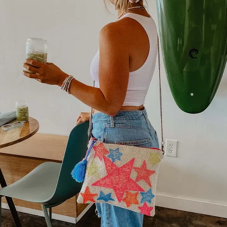 Star Beaded Clutch
