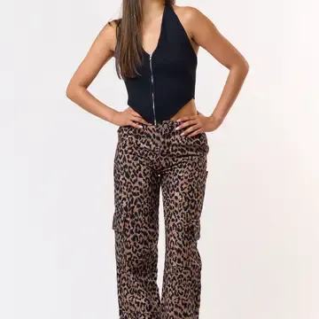 Leopard Cargo Pants