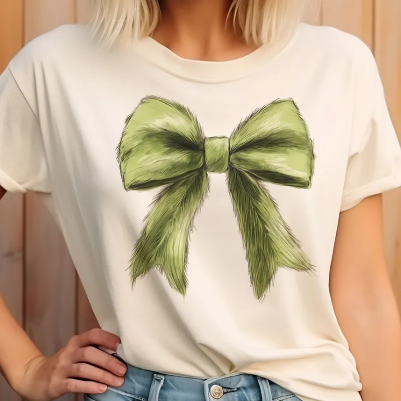 Grinch Bow Graphic Tee