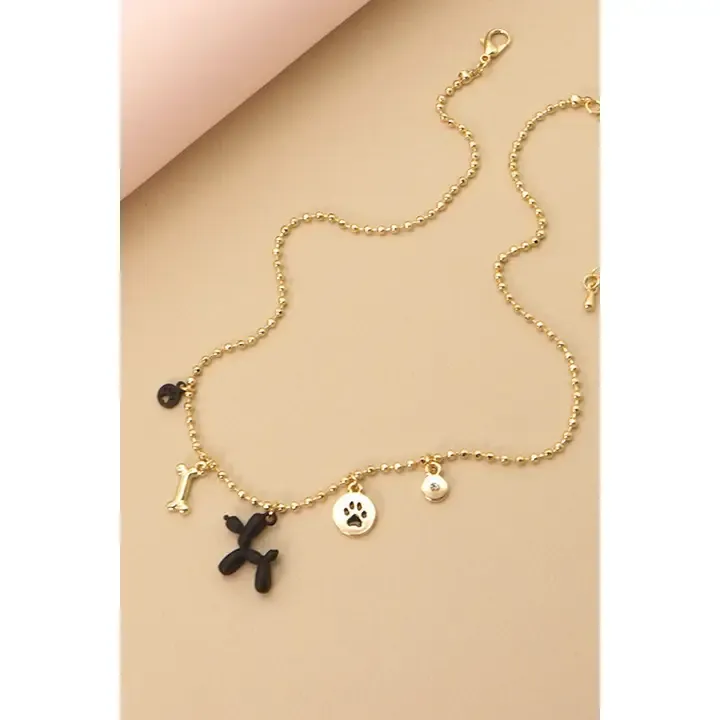 Ballon Dog Charm Necklace