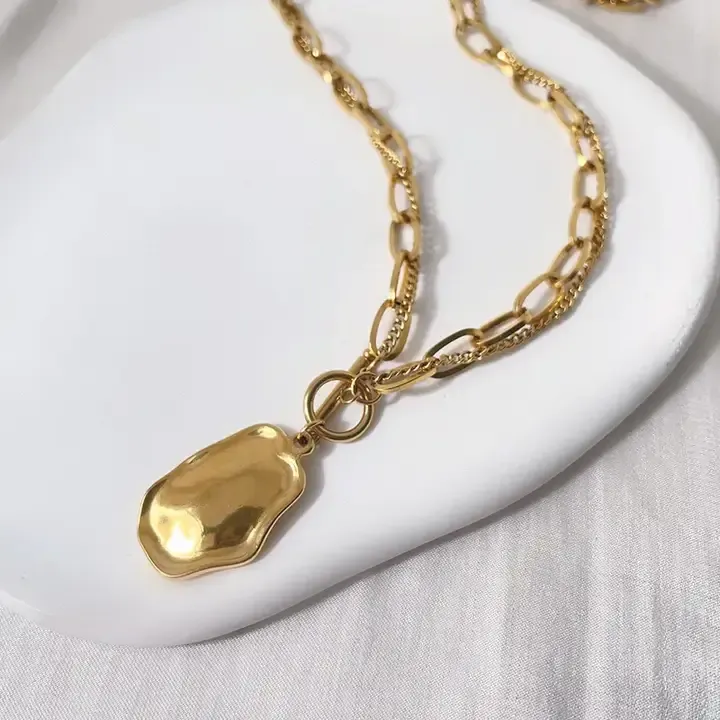 Gold Layered Pendant Necklace