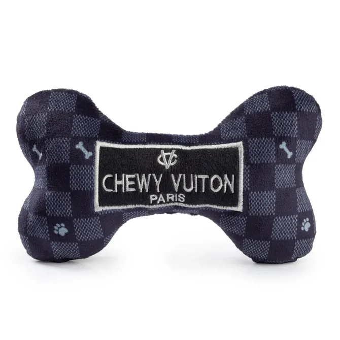 Chewy Vuiton Black Bone Dog Toy