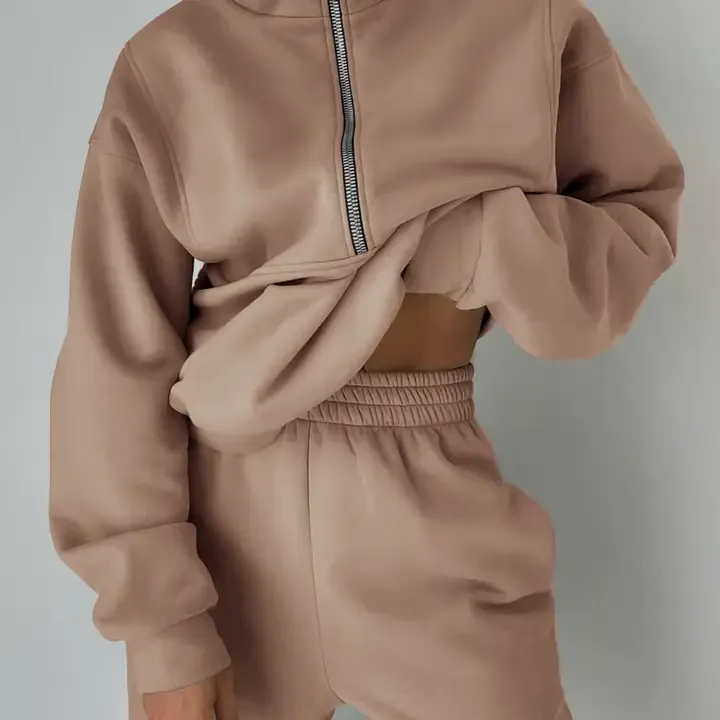 Quarter Zip Up &amp; Sweatpants Set