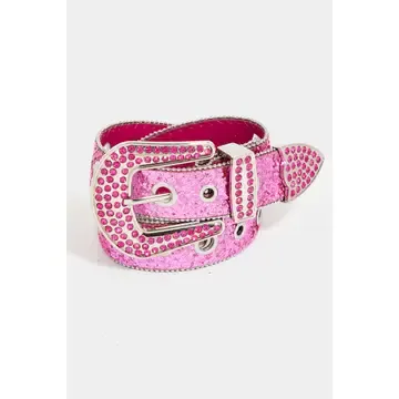 Fuschia Rhinetsone Studded Belt