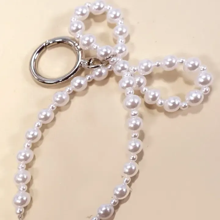 Pearl Bow Keychain
