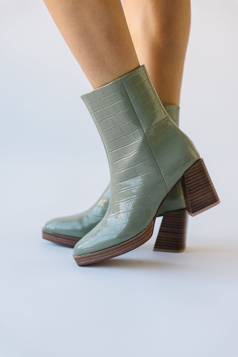 Sage Croc Booties