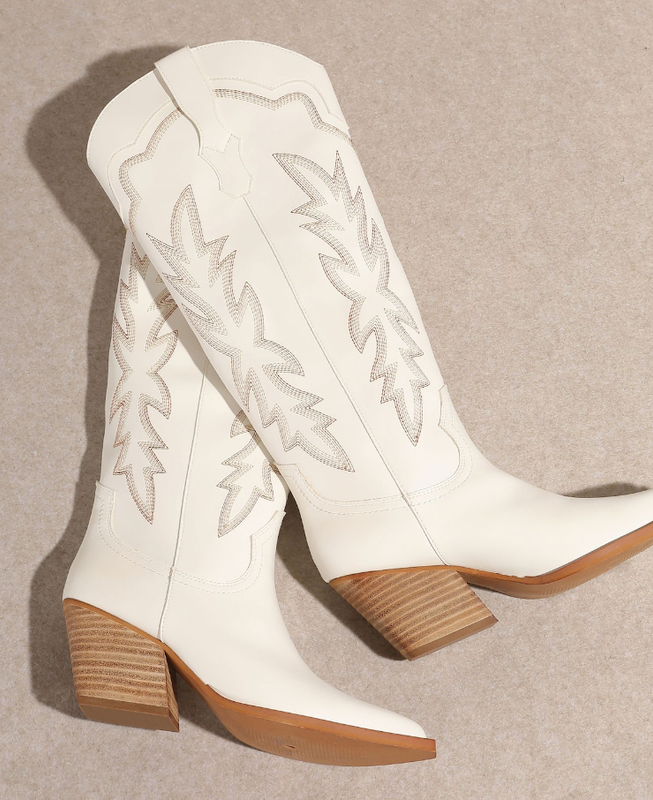 Cream/ Tan Cowboy Boots