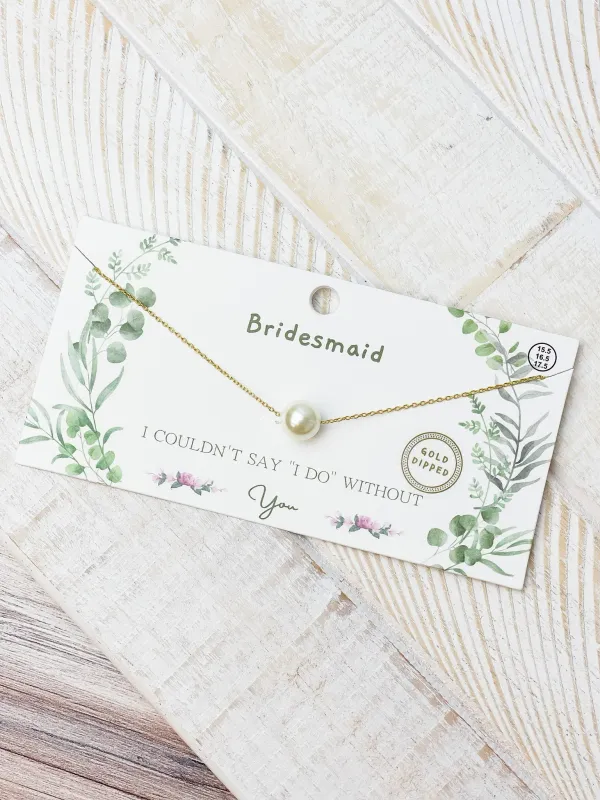 Bridesmaid Pearl Necklace