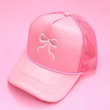 Pink Bow Trucker Hat