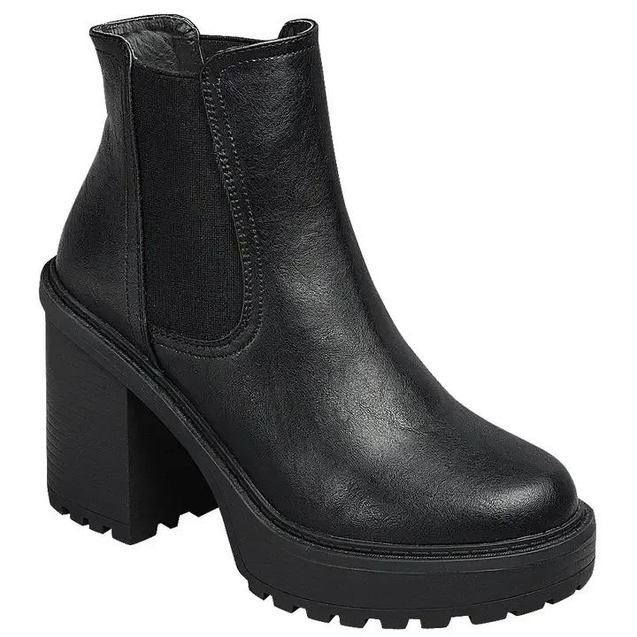 Black Heeled Short Boots