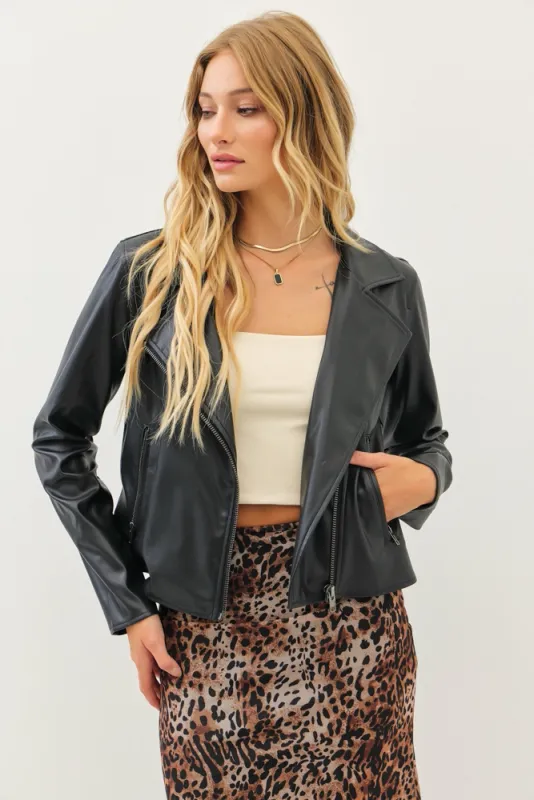 Black Faux Leather Jacket