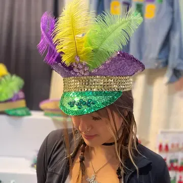 Mardi Gras Captain Hat Feathers
