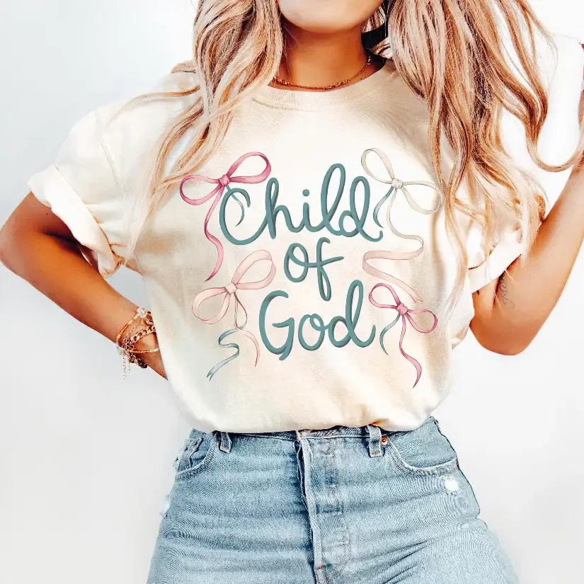 Child Of God Coquette Bow Graphic Tee