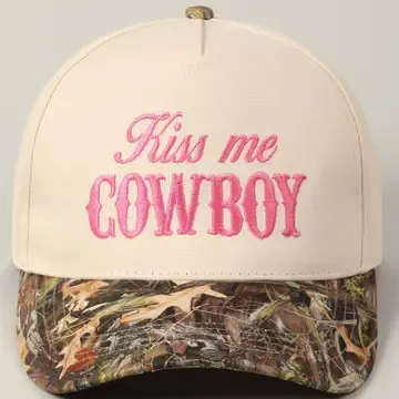 Kiss Me Camo Ball Cap