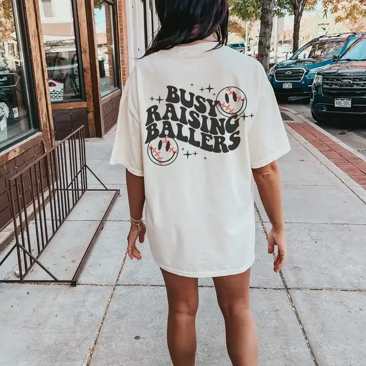 Busy Raising Ballers Graphic Tee