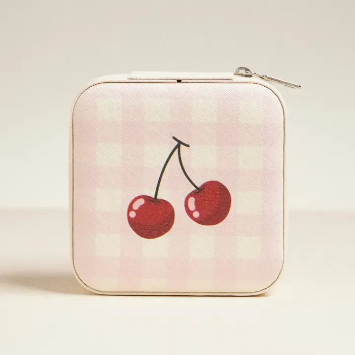 Cherry Travel Jewelry Box