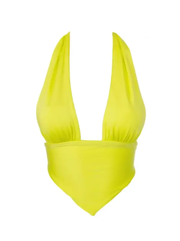 Lime Halter Cami Top