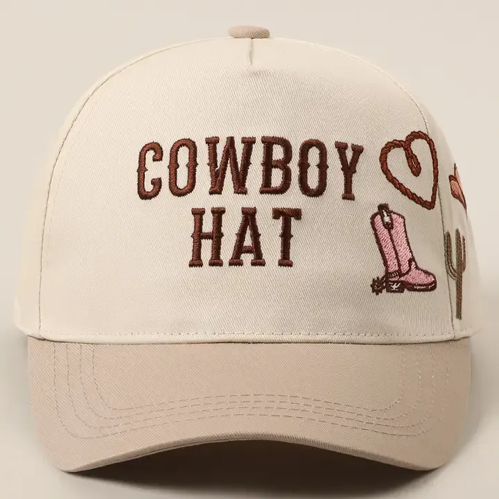 Cowboy Embroidered Trucker Hat