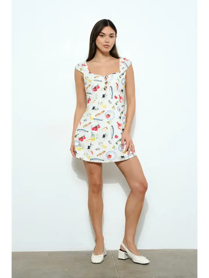 Picnic Printed Mini Dress