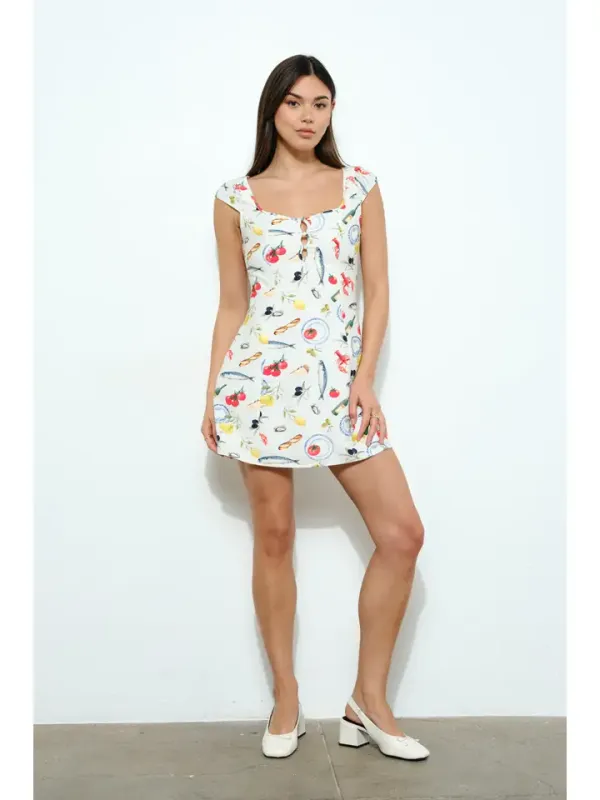 Picnic Printed Mini Dress
