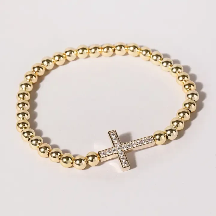 Gold Cross Bracelet