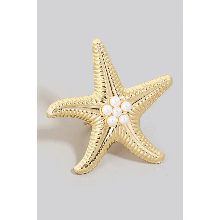 Gold Starfish Ring