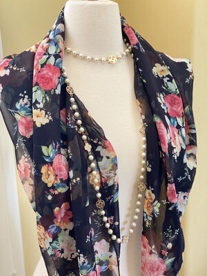 Sophia- 42” Chiffon Ladies Fashion Scarf/ Wild Rag Sophia- 42” Chiffon Ladies Fashion Scarf/ Wild Rag